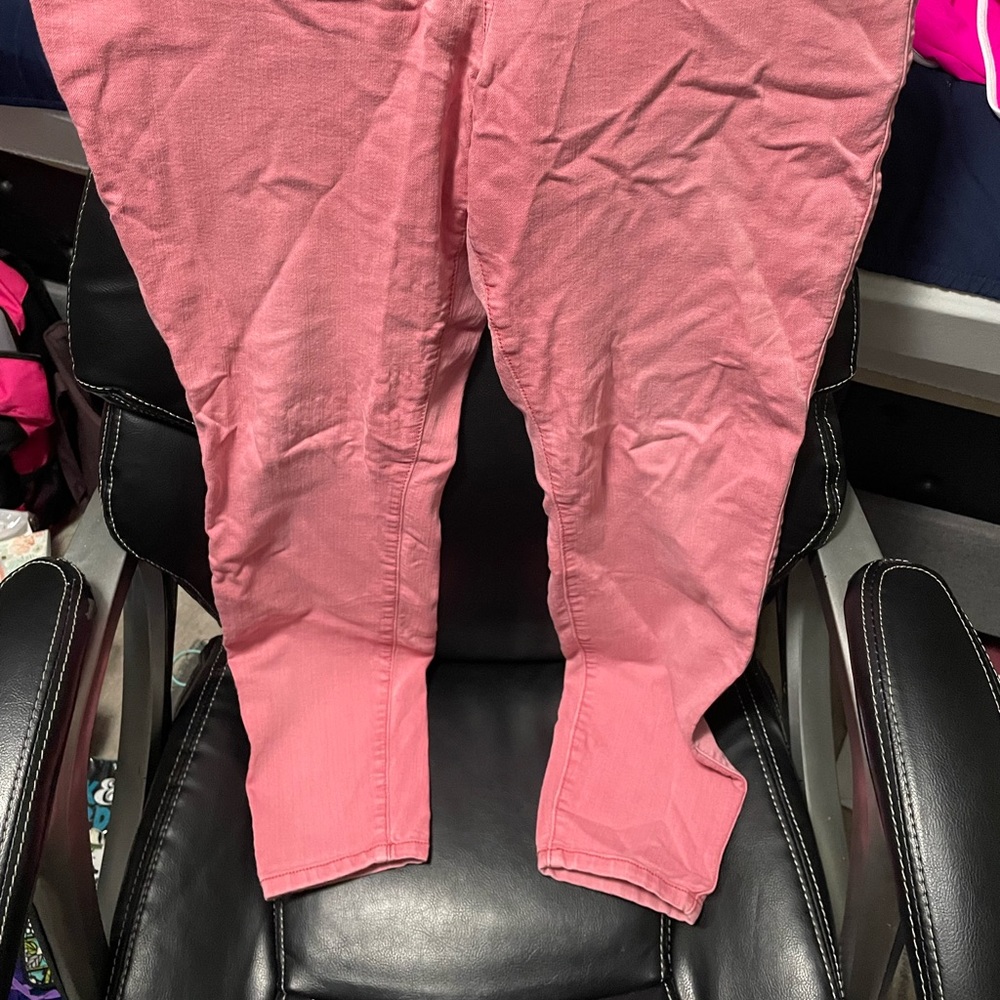 Torrid Pink/Coral stretch jeggings